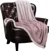 Cobertores Gradiente cremoso rosa Planto de lã impressa
