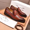 2023 Hommes Robe Formelle Chaussures À La Main Brogue Style En Cuir Véritable Parti Chaussures De Mariage Marque Designer Loisirs Hommes Tricoté Appartements Oxfords Taille 38-45