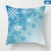 Travesseiro 45 45cm Snow Christmas Blue Prophase Decor Merry para ornamentos em casa Pingente de Natal Christma Gifts Happy Year Year