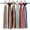 Moda ombre chiffon lenço hijab luxuoso lenço islâmico lenço muçulmano Malásia feminino popular gradiente longo xale