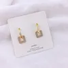 Orecchini con clip alla moda senza piercing per donne e ragazze in stile coreano, eleganti gioielli in cristallo, regalo per signora