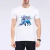 Camisetas masculinas Personalidade pintando camisa tigre de manga curta Design de animais de verão O-gola o tops casuais moe cerf 82j-1#