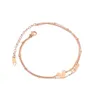 Anklets Sweet Multilayer Stainless Steel Link Chain Anklet Gold Color Heart "LOVE" On Foot For Women Leg Ankle Bracelets Jewelry
