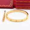 Braceuse du créateur Bracelet Bijoux de luxe Braceux Trendy Brangle 18K Gold Titane en acier Diamond pour femmes Bracelets Silver Classic Designer Bijoux RR