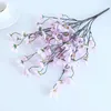 Flores decorativas grinaldas 50 cm Um monte de 6 garras artificiais Blossom Branches Home Decoration Silk Wedding Landing Cherry