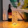 Veilleuses LED lampe de table en cristal rose projecteur de lumière 16 couleurs tactile réglable romantique diamant chambre atmosphère lumière décor lumière P230325