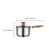 Sartenes 1pc cacerola portátil de acero inoxidable práctica olla de sopa cocinar