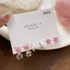 Stud Earrings AOMU Simple Pink Blue Resin Flower Polka Dot Ball Drop Irregular Hollow Bowknot Set For Women Jewelry