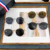 Lyxdesigner högkvalitativa solglasögon 20% rabatt på TB Japan-South Korea Ins-stil mångsidig rund metallram netto röd samma