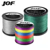 Accessoires de pêche JOF 4 brins PE tressé Ligne de pêche 300M 500M 1000M Fly Wire Multifilament Carp Wire Japon Multicolor Sea Line Super Strong P230325