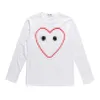 Designer TEE Men's T-shirts Com des Garcons Play CDG Long Sleeve Big red Heart T-Shirt Unisex Black XL Streetwear Brand New
