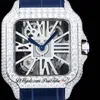 Tom Holland Dumont Schweizer Ronda Quarz Herren Watch asphaltiert Diamanten WHSA0007 VOLLSTÄNDIG EISCHE DIAMOND DIAMOND COSE