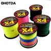 Visaccessoires Ghotda 4strands Gevlochten goede sterke vislijn Multifilament 100m karpers vissenkoord visaccessoires Sea 4,8-36,8 kg P230325