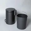 Bath Accessory Set Trash Can Household Pedal Stainless Steel Mute Kitchen Bathroom Bedroom Universal Round 7 Liters