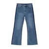 Jeans pour hommes Net Célébrités Hommes Femmes Couple Streetwear Vintage Mode Casual Hem Split Fork Flare Pantalon Mâle Denim Pantalon