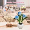 Nachtlichten LED TULIP TAK LAMP BEDBADEBADEBADE SIMULATIE Bloemlamp Romantische sfeer Desklamp Verjaardag Kerstcadeau Huisdecor P230325