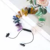 Strand Real Quartz Crystal Glaçon Bracelet Pilier Pierre Améthyste Guérison Méditation Reiki Yoga 7 Chakra Tiger Eye Bijoux Faits À La Main