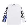 GARCONS 2024S 디자이너 CDG 티 패션 남자 티셔츠 COM DES 연주 긴 슬리브 티셔츠 유엔 스트리트웨어 크기 XL Black Tee