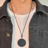 Chaînes 2023 à la mode fleur de soleil pierre volcanique pendentif ion négatif collier personnalisé adapté aux accessoires pour femmes et hommes