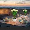 أضواء ليلية LED TULIP TABLE مصباح سرير بجانب الليل محاكاة محاكاة مصباح زهرة رومانسية الغلاف الجوي