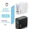 65W PD USB TYPE-C高速充電充電充電壁電話アダプター用iPhone Xiaomi Samsung Multi-Port Charge3.1ボックス付き電話充電器