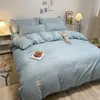 寝具セット灰色のピンクセットノルディックガールズシングルダブルサイズシンプルソリッドカラーカバー詰め物ソフトホームテキスタイルの装飾