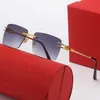 Luxuriöse Designer-Sonnenbrillen von hoher Qualität, 20 % Rabatt auf rahmenloses Kartenhaus für Männer und Frauen, modische Persönlichkeit, gebratener Teig, verdrehtes Spiegelbein, Straßenbrille