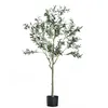 Dekorative Blumen 60-180 cm künstliche Olivenbaumpflanzen Bonsai Topf Pflanzenboden Blumenpots Innendekoration Ornamente