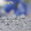 Stud ITSMOS Natural Moonstone 084inch Boucles d'oreilles Round Twist Lace S925 Silver Studs Retro Elegant Roman Style for Women Girls Gift 230325