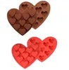 Silicone Cake Mould 10 Lattices Heart Shaped Chocolate Mold Baking DIY