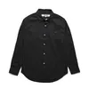 Designer Men's Casual Shirts CDG Com des Garcons PLAY Long Sleeve Black Heart Shirts Size XL Brand Black Men