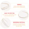 Bandanas Hair Gold Hoop Women Heads Band Wavy Bande Coperino dorato Golden Heading Bling Bling Party Washings Ladies Bridal Metal