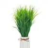 Fleurs décoratives 7 fourchettes fleur artificielle faux plastique vert herbe plante Arrangement de mariage Vase de noël pour la décoration de la maison