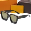 2023 Gafas de sol millonarias de lujo para hombres con montura completa Diseñador vintage MILLIONAIRE 96006 Gafas de sol para hombres Logotipo cuadrado dorado Hecho 234F