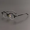 豪華なデザイナー高品質のサングラス20％オフ日本のデザイナーの手作りプレート眼鏡男性女性ハーフフレーム芸術的近視