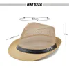 Chapéus de borda ardente Moda por atacado Retro Curling Gentling Straw Hat Belt Jazz Mulheres ao ar livre Praia solar 230325