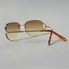 Designer-Strandpaar-Sonnenbrille für Herren und Damen 20 % Rabatt auf Steine Mode Diamant Herren Randlos Rave Festival Shades Lunette Soleil GlassesKajia