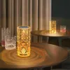 Veilleuses LED Cristal Lampe De Table Diamant Ambiance Romantique Lumière USB Tactile Veilleuse Pour Chambre Salon Décoration Éclairage P230331