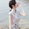 Roupas étnicas vestido tradicional chinês qipao cheongsam shanghai tang seda qi pao retro vintage femme china oriental 10155