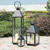 Candle Holders Garden Floor Windproof Candlestick Lamp Glass European Wrought Iron Holder Large Outdoor Candelabros Metal Lantern KC50Candle