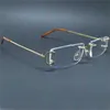Damesmodeontwerper Zonnebril Duidelijke oogglazen voor mannen Randloze transparant herenmerk Optisch frame Computer Eyewear Glass Frameskajia