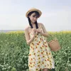 Abiti casual da donna Giappone Kawaii Ulzzang ragazza tracolla regolabile imbracatura girasole vestito femminile carino panno coreano Harajuku