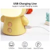 Luzes noturnas Cartoon Lâmpada de mesa de mesa Lâmpada para economia de energia Lâmpada de leitura USB Charging Sleeping Night Light Led Table Lamp for Kids Presente P230331