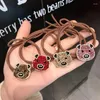 Bracelets porte-bonheur tchèque perceuse rotatif cochon caoutchouc corde Bracelet fille enfants femme rose bijoux