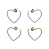 Boucles d'oreilles créoles Micro pavé CZ coeur cercle boucle d'oreille étincelles 5A zircone cubique bijoux de mode en gros