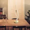 Luzes noturnas 18W Modern Led Table Lamp luminador de energia Spiral acrílico à beira da cama decorativa Lâmpada de leitura Luz de leitura Luz para decoração de iluminação P230325