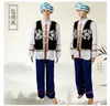 Stage Draag Chinese 56 Minderheidsgroepen Etnische mannelijke kostuums Traditionele festival Performance Cosplay Travel PO -outfits