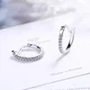 Hoop Earrings & Huggie Simple For Women 925 Sterling Silver Jewelry Shiny Zircon Gold Earring Charm Lady Engagement AccessoriesHoop Odet22