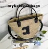 Designer Bag Summer Women's Fashion Woven Vegetable Basket Bag Arc De Triomphe Straw Bucket Bag Luxury Fashion Handbag Shoulder Messengess