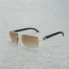 Designer-Strandpaar-Sonnenbrillen für Herren und Damen 20 % Rabatt auf All-Match-Vintage-Schwarz-Büffelhorn-Random-Square-Männer-Retro-Holz-Sonnenbrillen für Sommer-Club-Brillen